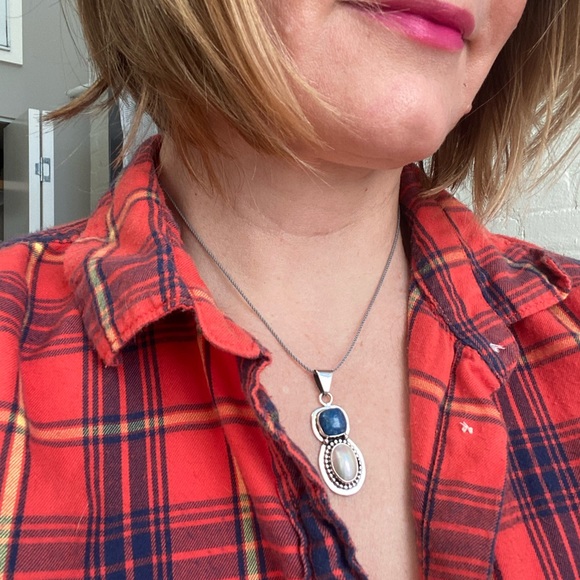 Bea Tom Vintage Sterling Silver Pearl Pendant Enhancer Navajo Southwest Jewelry - Picture 7 of 8